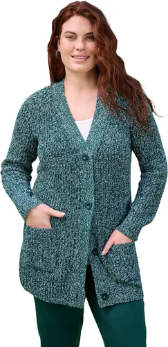 Vista 21 de Woman Within Cárdigan Shaker con botones en la parte delantera de talla grande Banana
