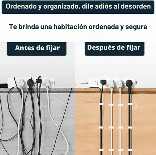 Vista 7 de Clips de cable de 0.394 pulgadas para cable de 0.394 in, 100 clips de alambre para altavoces, abrazaderas coaxiales, clavijas de cable Ethernet