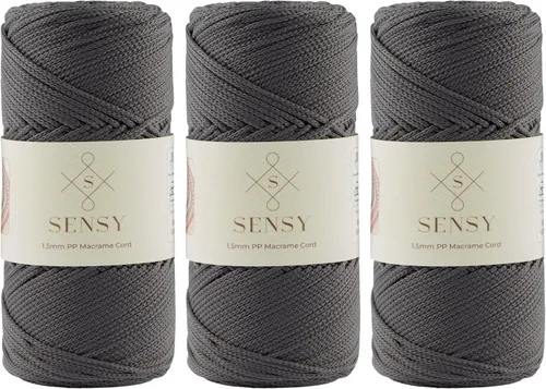 Vista 20 de Sensy Premium Cuerda de Poliéster 1.5mm (0.059 pulgadas) 164 Yardas Cuerda de Polipropileno 100% Cuerda de Macramé 1.5mm Cuerda para Bolsa