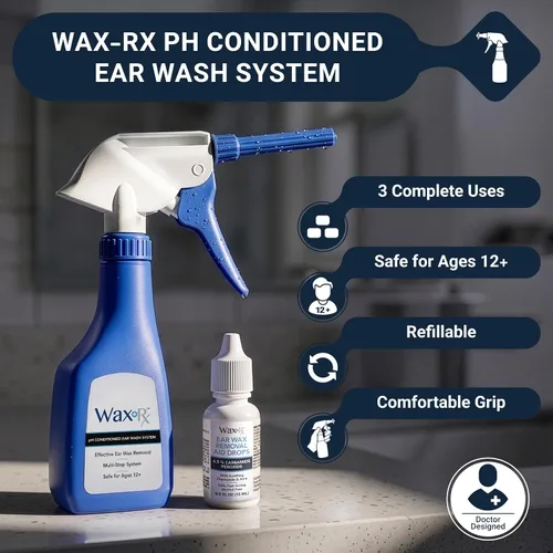Vista 2 de Doctor Easy, Wax-Rx, Sistema de Lavado de Oído con Ph, 15.2 onzas