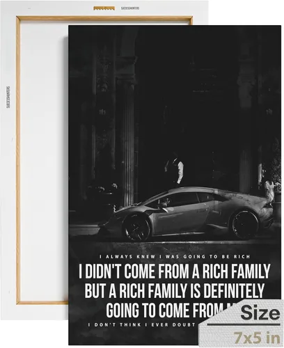 Vista 38 de Arte de pared motivacional para la oficina, lienzo de arte de súper auto, decoración automotriz inspiradora para los amantes de Porsche Sportscar
