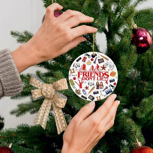 Vista 4 de Regalos de Mercancía de Cosas Divertidas Retro 2025 Adorno de Navidad Decoraciones Acrílicas Decoración de Árbol de Navidad Regalo Único para Amigos