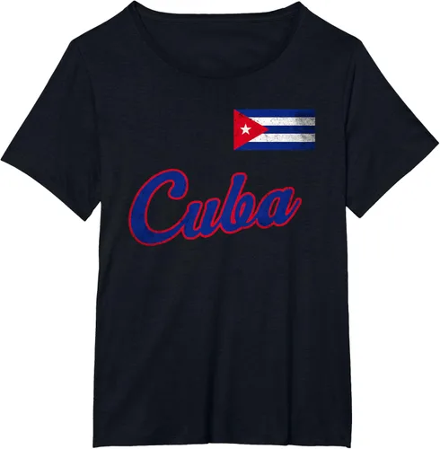 Vista 28 de Camiseta cubana con bandera de béisbol de Cuba 2023, Negro