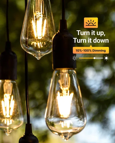 Vista 7 de Sunco - Bombilla de luz para exteriores, ST64 Edison estilo Edison con detección de luz automática, 800 LM, 7 W (equivalente a 60 W), ST19, 3000 K