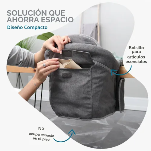Vista 7 de Tinybow Silla alta de gancho para bebé, silla alta que se fija a la mesa - Silla alta con clip para mesa, silla alta portátil para viajes, silla