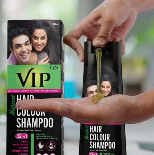 Vista 7 de VIP 5 en 1 Color de cabello Base de champú Color de cabello 6.1 fl oz Color de cabello negro