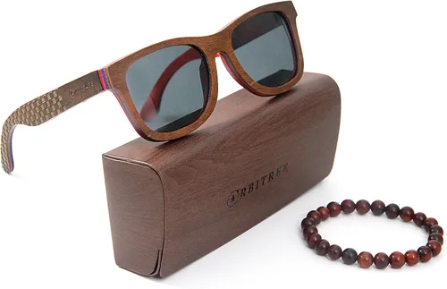 Vista 3 de Gafas de sol de madera para hombre y mujer. 100% madera de arce