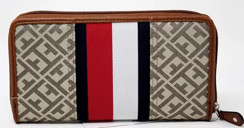 Vista 3 de Tommy Hilfiger Bolso de embrague de la cartera de las estrellas con cremallera de las mujeres Caqui M