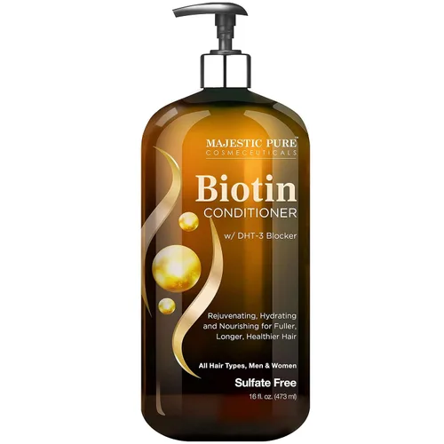 Vista 7 de Majestic Pure Biotina con DHT Blocker Complex Champú y Acondicionador Set (16 oz cada uno) y Acondicionador de Biotina (16 oz) Bundle