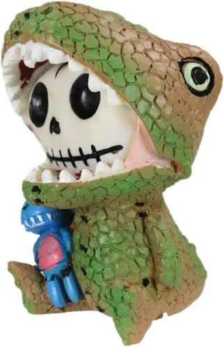 Vista 6 de Ebros Gift Jurassic Animal Kingdom Tyrannosaurus Rex - Figura de dinosaurio Furrybones de 3 pulgadas de alto, esqueleto de huesos peludos en disfraz