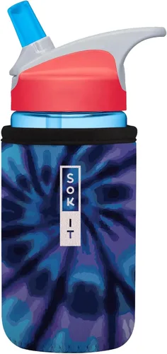 Vista 122 de Sok It BotlSok Funda para botella de agua con cubierta de neopreno aislante (Floral abstracto, se ajusta a CamelBak o Nalgene de 12 onzas)