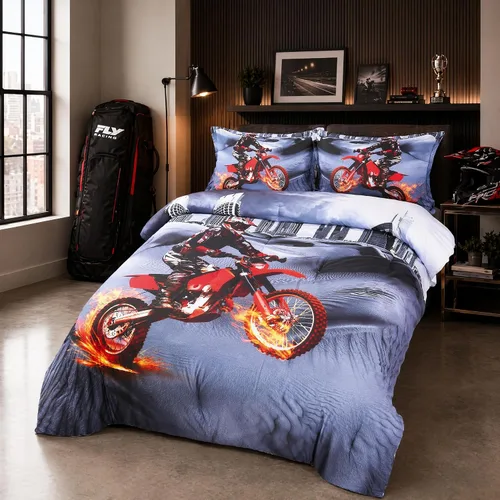 Vista 11 de Juego de ropa de cama de béisbol para niños, juego de edredón de bandera estadounidense con temática deportiva, tamaño individual, decoración