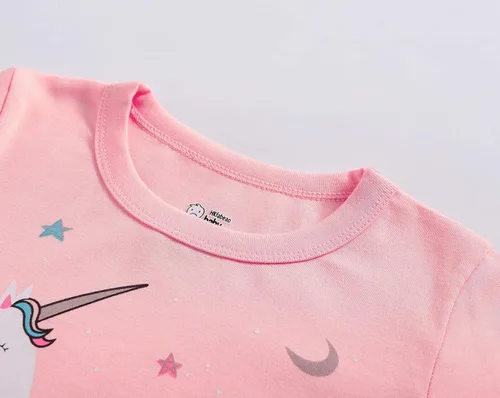 Vista 4 de MOGGEI Girls Pajamas Clothes Sleepwear 100% Cotton PJS for Toddlers Children Kids Unicorn