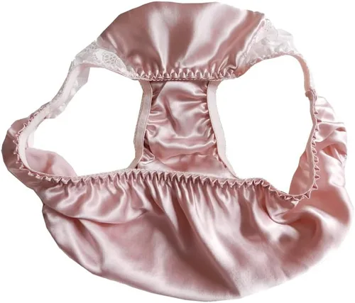 Vista 5 de Bragas de seda de morera 100% pura para mujer, ropa interior de encaje suave, talla S, M, L, XL