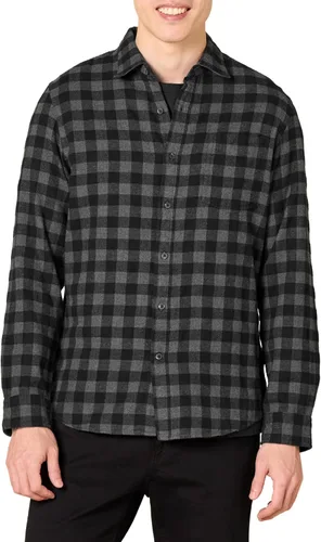 Vista 15 de Amazon Essentials Camisas de franela de manga larga para hombre, corte ajustado, a cuadros con botones