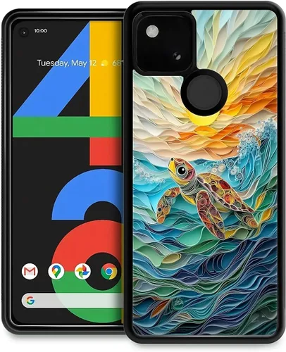 Vista 161 de Compatible con Google Pixel 4A 5G Mobile Case Creative Acrylic Back Panel Silicona Edge Case Slim Protección Especialmente para Google Pixel 4A 5G