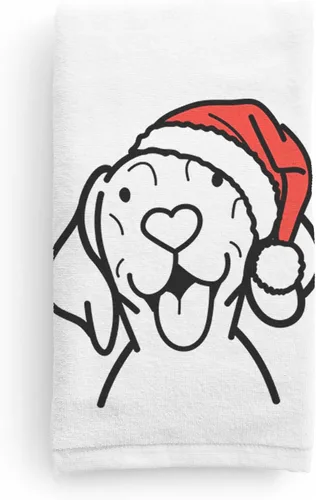 Vista 23 de Inkopious Santa Hat Airedale Terrier - Toalla de mano decorativa - Decoración navideña para el hogar