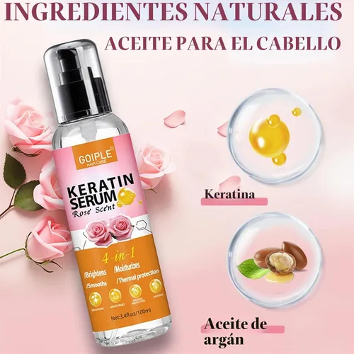 Vista 8 de Suero de queratina para el cabello, aceite hidratante y peinado de queratina, control antiencrespamiento, nutre y repara, aceite de suero