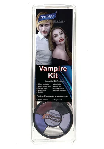 Vista 2 de Kit de maquillaje de vampiro deluxe Multicolor