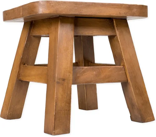 Vista 4 de OMA Giraffe Design - Taburete de madera con diseño de jirafa, taburete de animales hecho a mano para acento decorativo, jardín y regalo