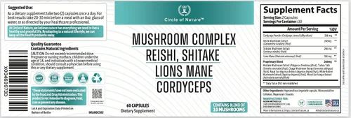 Vista 9 de Suplemento complejo de hongos potenciador cerebral, estimulador natural del estado de ánimo con hongos de 10 funciones, melena de león, reishi