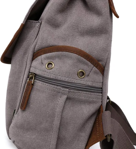 Vista 8 de TSD Brand Atona - Mochila de lona, Gris