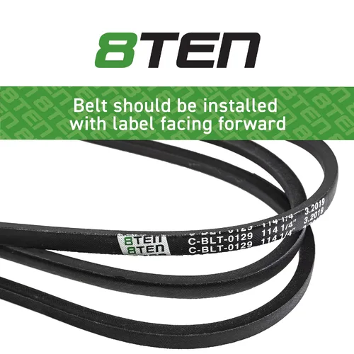 Vista 3 de 8TEN Cinturón de cubierta para tractores John Deere LT133 LT150 LT155 LT166 M126536 de 38 pulgadas 42C Sustituye a Cub Cadet 754-04137, se adapta