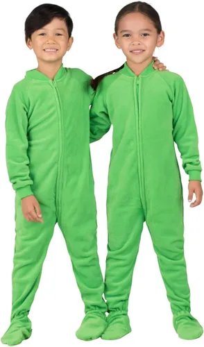 Vista 5 de Footed Pajamas - Mameluco familiar a juego Suéteres de una pieza para niños, niñas, hombres, mujeres y mascotas, unisex, Poppy Red