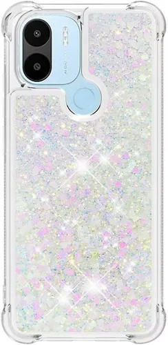 Vista 72 de Funda de silicona transparente con purpurina para Xiaomi Redmi A1 Bling Liquid Clear Star Heart Silicone Bumper a prueba de golpes, funda Azul