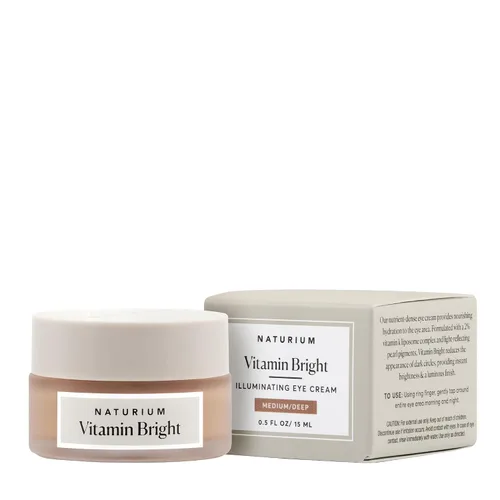 Vista 7 de Naturium Vitamin Bright Crema iluminadora para ojos, crema reparadora debajo de los ojos para ojeras, con vitamina K, fitocomplejo y pigmentos
