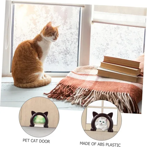 Vista 7 de Túnel de puerta de pasillo para gatos para puertas interiores, fácil de instalar, suministro para mascotas con tornillos resistentes, resistente a