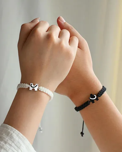 Vista 4 de UNGENT THEM You Are My Missing Piece of The Puzzle – Pulseras para parejas, aniversario, Navidad, I Love You, regalos más dulces del día de San
