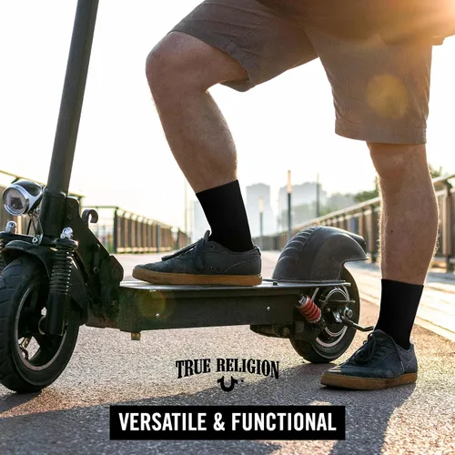 Vista 4 de True Religion Calcetines para hombre, 8 pares de calcetines deportivos para hombre, calcetines deportivos de primera calidad, talla de zapato 8-12