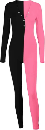 Vista 6 de Onsiese - Pijama para adultos, con botones, para dormir, largo y ajustado, para otoño e invierno