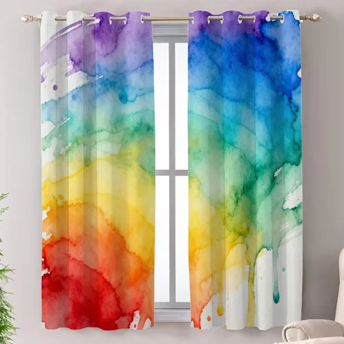 Vista 30 de Shrahala Cortinas de nivel de chakras con mandala beige para ventanas de cocina, paneles de cortina de ventana de mandala multicapa de poliéster