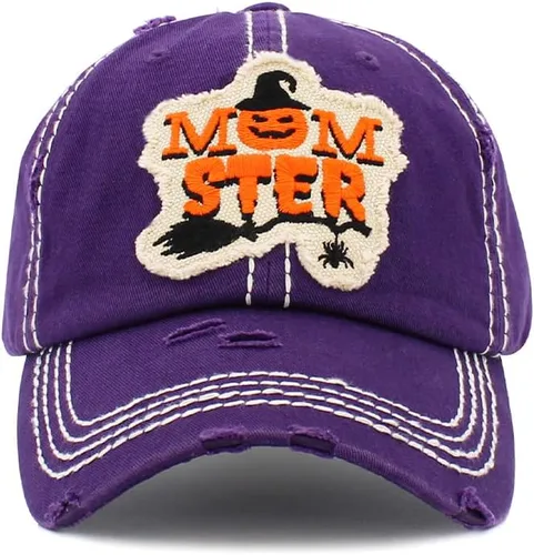 Vista 7 de ScarvesMe Gorra de béisbol para mujer, diseño de bruja mala, estilo vintage, desgastada