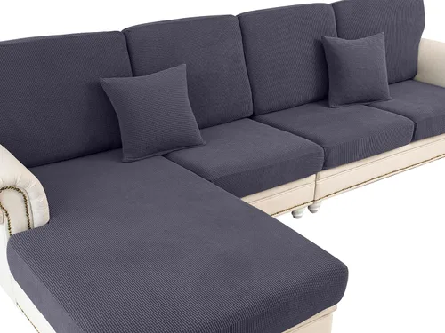 Vista 8 de LA MEACK Funda de Cojín de Sofá Funda de Cojín de Asiento Funda Elástica para Sillón Fundas Separadas para Sofá Seccional Protector de Muebles