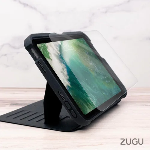 Vista 6 de ZUGU CASE Protector de pantalla para iPad Mini 6 y 7, A17 Pro (A2567, A2568, A2569), película de vidrio templado resistente a arañazos, protector