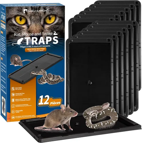 Vista 11 de LULUCATCH, trampas para ratones, 6 unidades de trampas grandes de pegamento para interiores para el hogar, tablas de pegamento a granel pre-cebadas