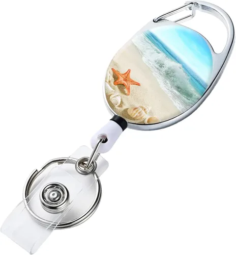 Vista 12 de Portatarrete de Insignia Retráctil con Portarretes Retráctil para Llaves, Lindo Portarrete de Insignia Decorativo para Enfermeras con Clip
