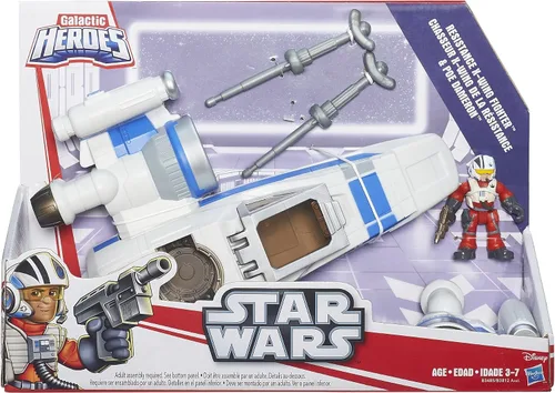 Vista 2 de Playskool Heroes héroes de la galaxia, resistencia Star Wars X-Wing Fighter, figura de acción