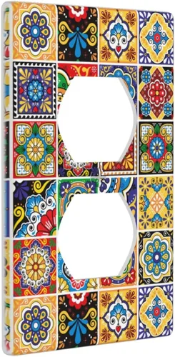 Vista 26 de Placas de interruptor de luz de doble palanca con diseño de tortuga marina y estrella de mar del océano, cubiertas de tomacorriente de 2 gang A1
