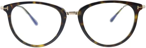 Vista 2 de Tom Ford Soft FT5640-B 052 - Gafas redondas de plástico dorado y oscuro brillante, 2.008in