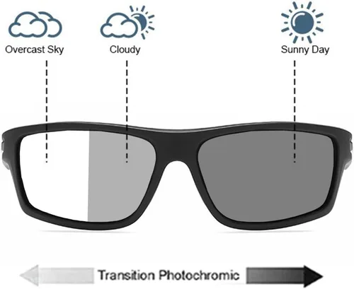 Vista 3 de Gafas de seguridad con lente completa envolventes con lectores fotocromáticas, deportivas con aumento y aumento para hombres y mujeres