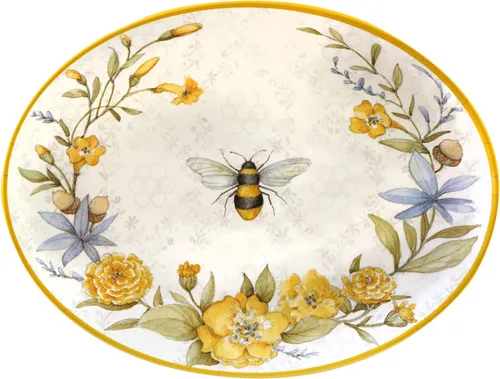 Vista 3 de Certified International Bee Sweet - Juego de platos de melamina de 2 piezas, multicolor, grande