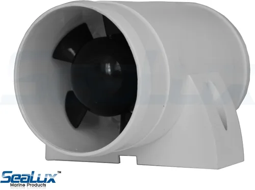 Vista 4 de SeaLux Marine - Soplador turbo de sentina en línea de 12 voltios-3 pulgadas de diámetro. Manguera