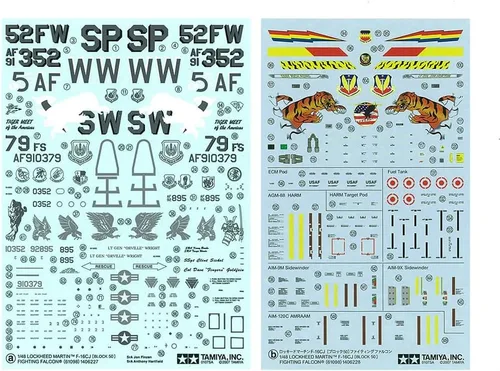 Vista 7 de Tamiya 61098 1/48 Kit de Modelo de Avión de Plástico Lockheed Martin F-16CJ