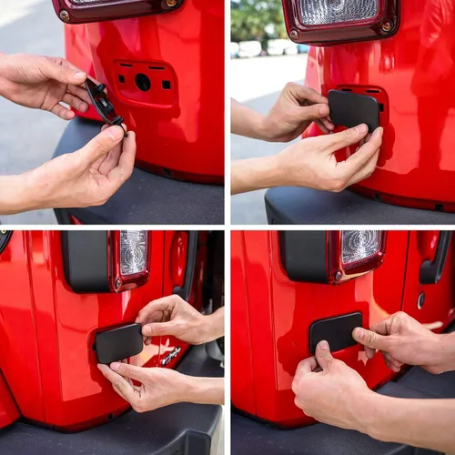 Vista 3 de Voodonala Para Jeep JK Placa Trasera Deleción Panel Soporte Delet para Jeep JK JKU 2007-2018, Negro 1PC