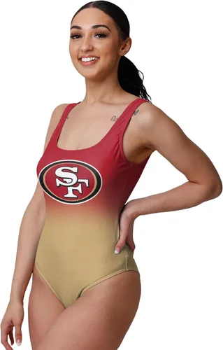 Vista 38 de FOCO Traje de baño de una pieza con logotipo del equipo de la NFL para mujer