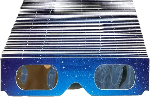 Vista 11 de Bookishbunny 50 pares solares de los espectadores del eclipse de las gafas de papel de la visión del sol ISO certificó diversos patrones